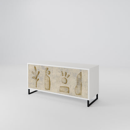 SAND SCULPTURES Mueble de TV Compacto de 2 puertas