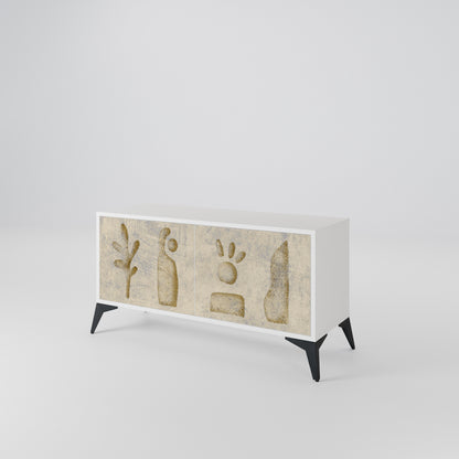 SAND SCULPTURES Mueble de TV Compacto de 2 puertas