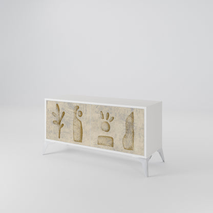 SAND SCULPTURES Mueble de TV Compacto de 2 puertas
