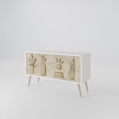 SAND SCULPTURES Mueble de TV Compacto de 2 puertas