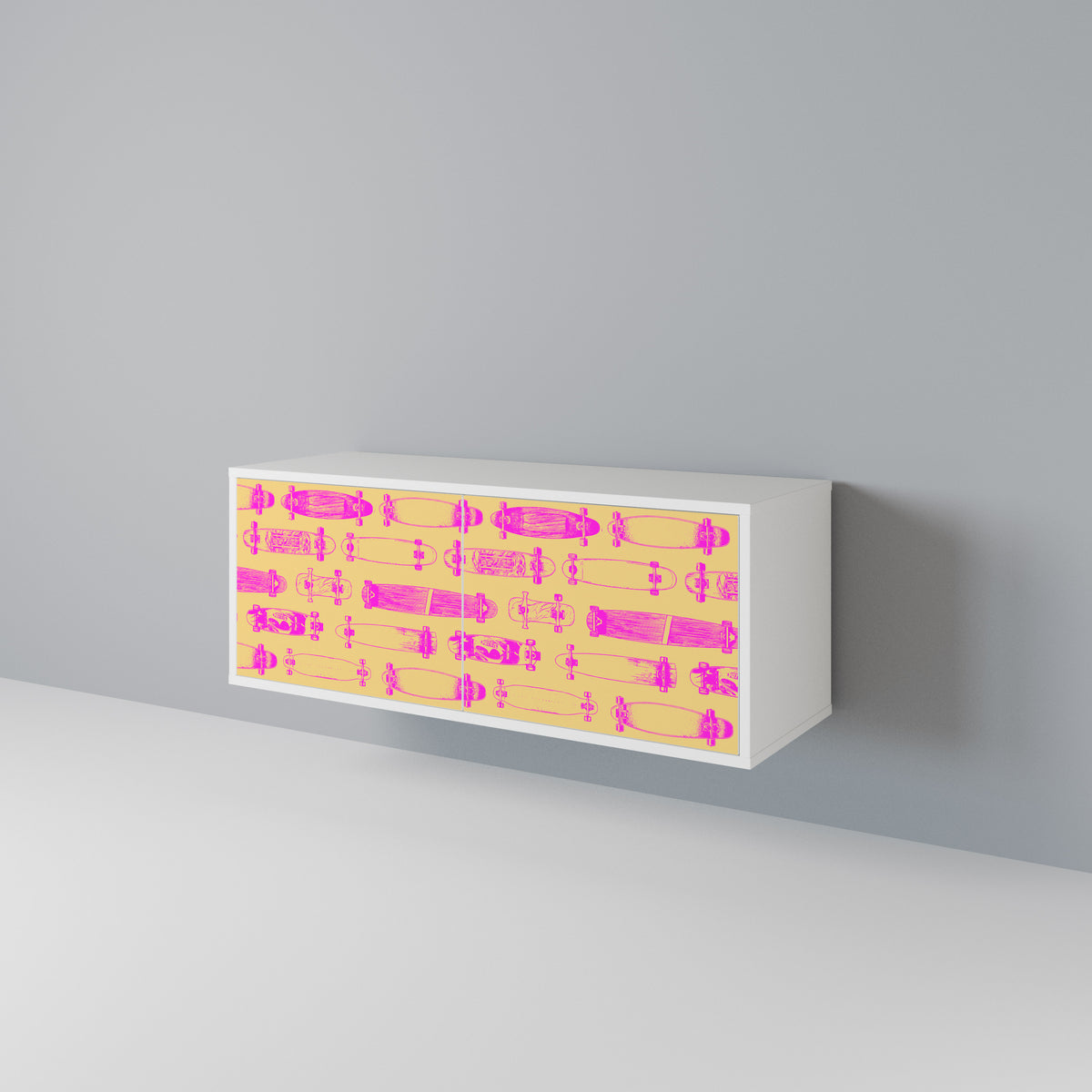 SKATEBOARD ARTISTRY Mueble de TV Compacto de 2 puertas