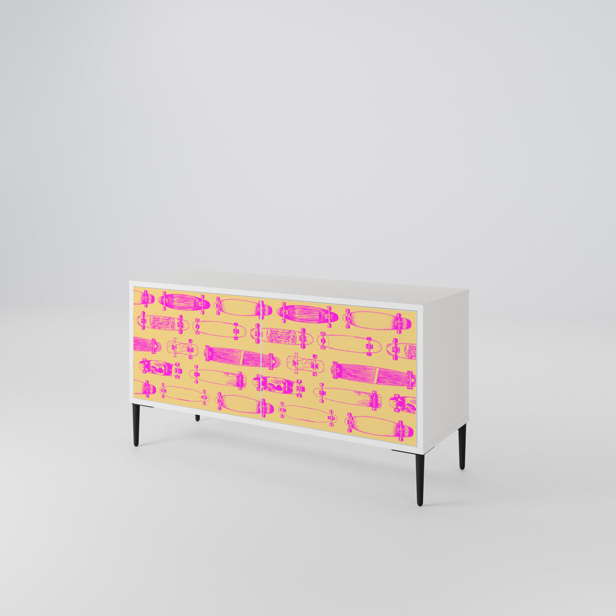 SKATEBOARD ARTISTRY Mueble de TV Compacto de 2 puertas