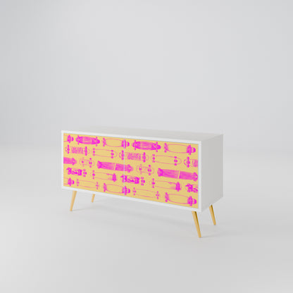 SKATEBOARD ARTISTRY Mueble de TV Compacto de 2 puertas