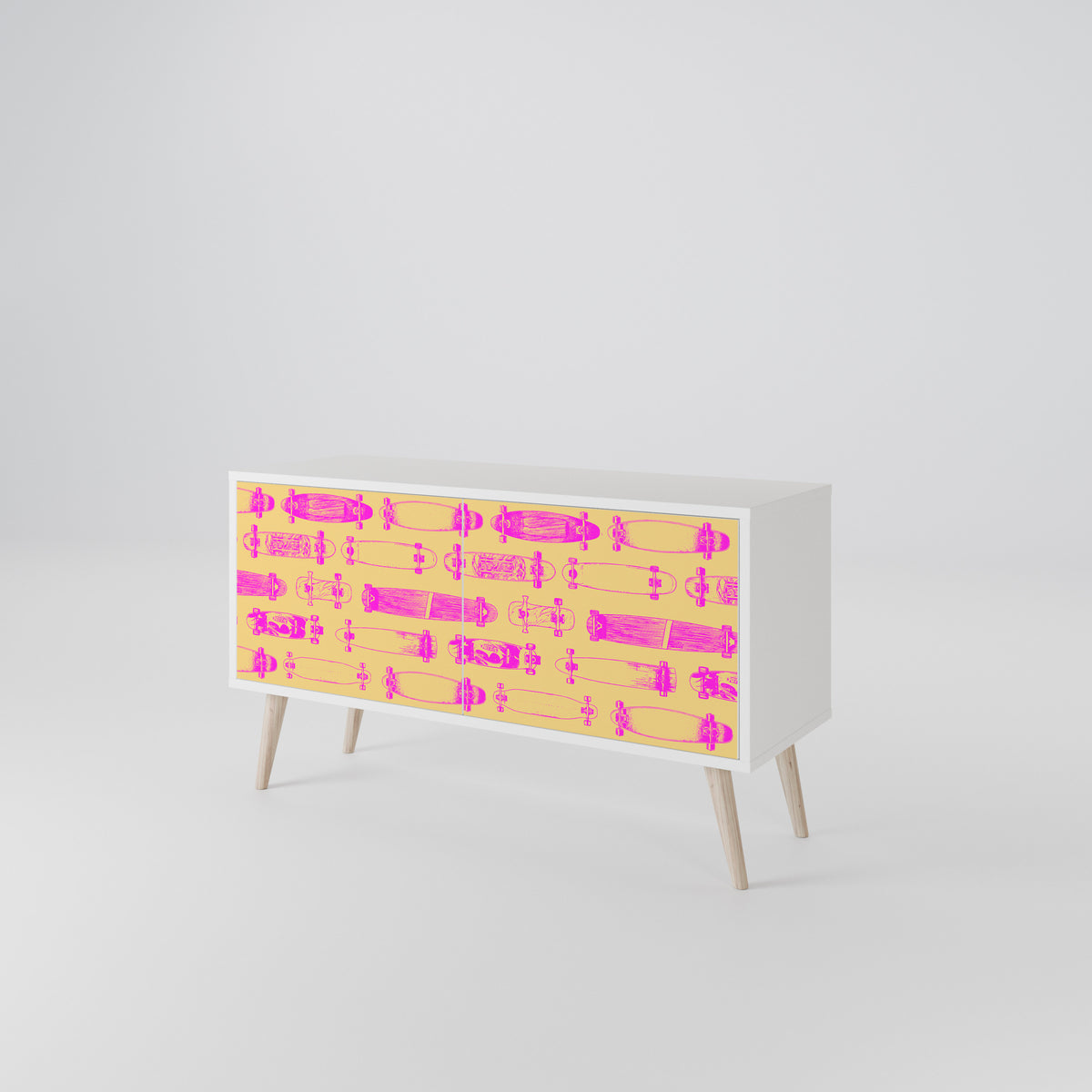 SKATEBOARD ARTISTRY Mueble de TV Compacto de 2 puertas