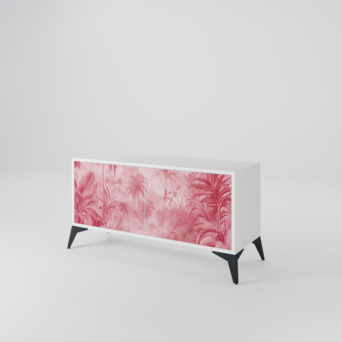 SWEET TROPICS Mueble de TV Compacto de 2 puertas