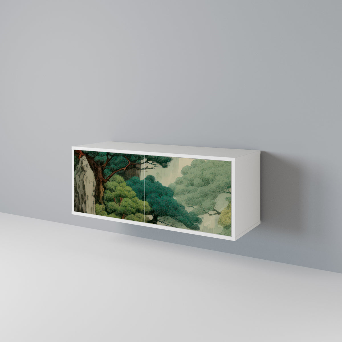 VERDURE ABYSS Mueble de TV Compacto de 2 puertas