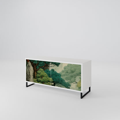 VERDURE ABYSS Mueble de TV Compacto de 2 puertas