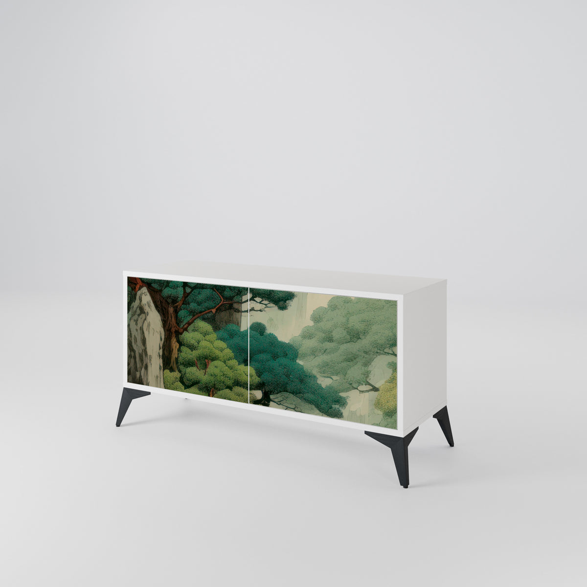 VERDURE ABYSS Mueble de TV Compacto de 2 puertas