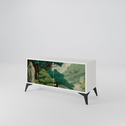 VERDURE ABYSS Mueble de TV Compacto de 2 puertas