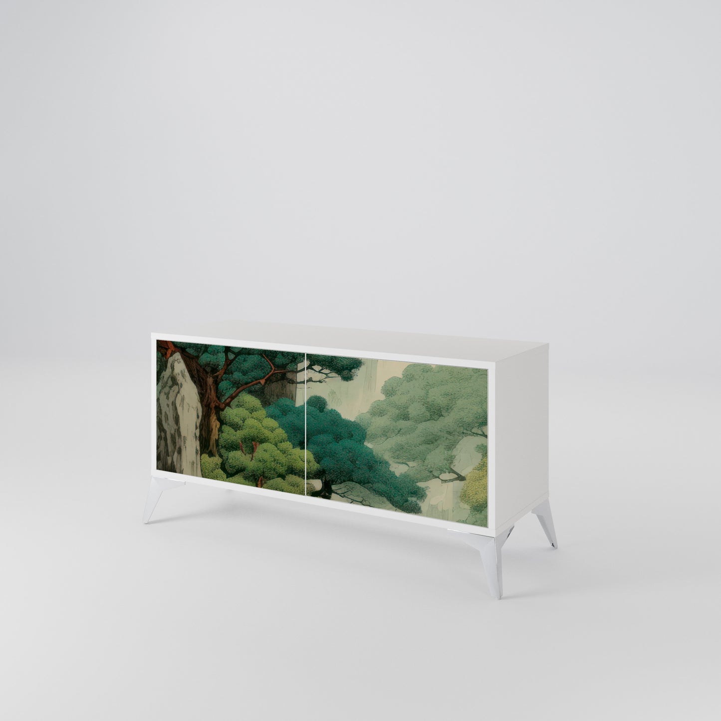 VERDURE ABYSS Mueble de TV Compacto de 2 puertas