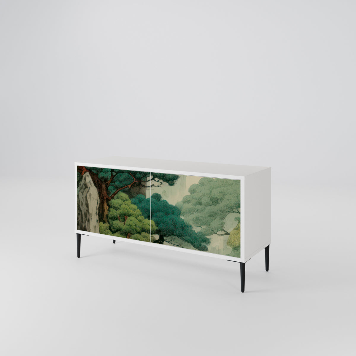 VERDURE ABYSS Mueble de TV Compacto de 2 puertas