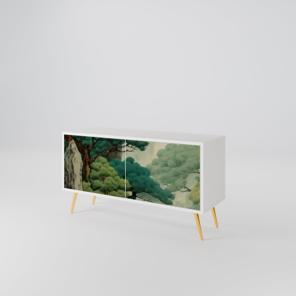 VERDURE ABYSS Mueble de TV Compacto de 2 puertas