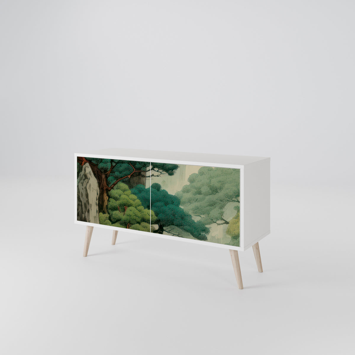 VERDURE ABYSS Mueble de TV Compacto de 2 puertas
