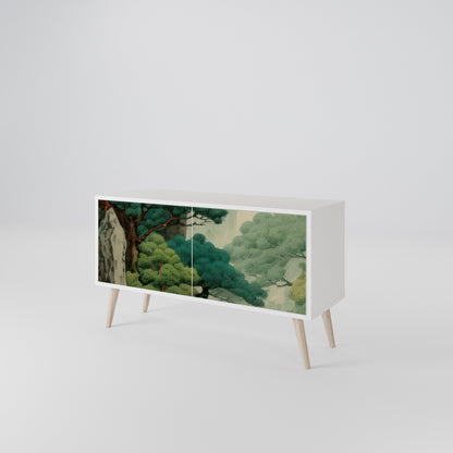 VERDURE ABYSS Mueble de TV Compacto de 2 puertas