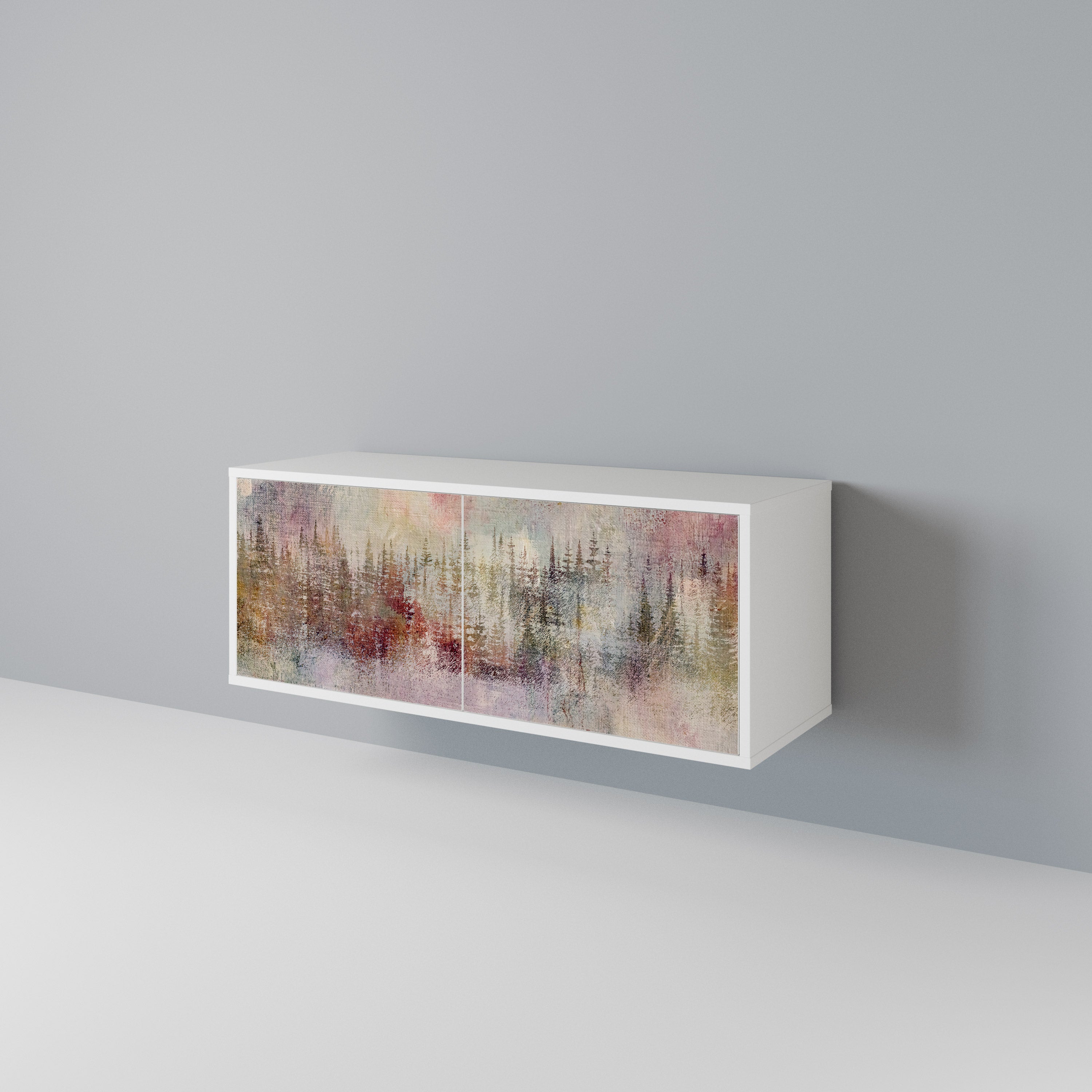 VEILED SUMMIT Mueble de TV Compacto de 2 puertas