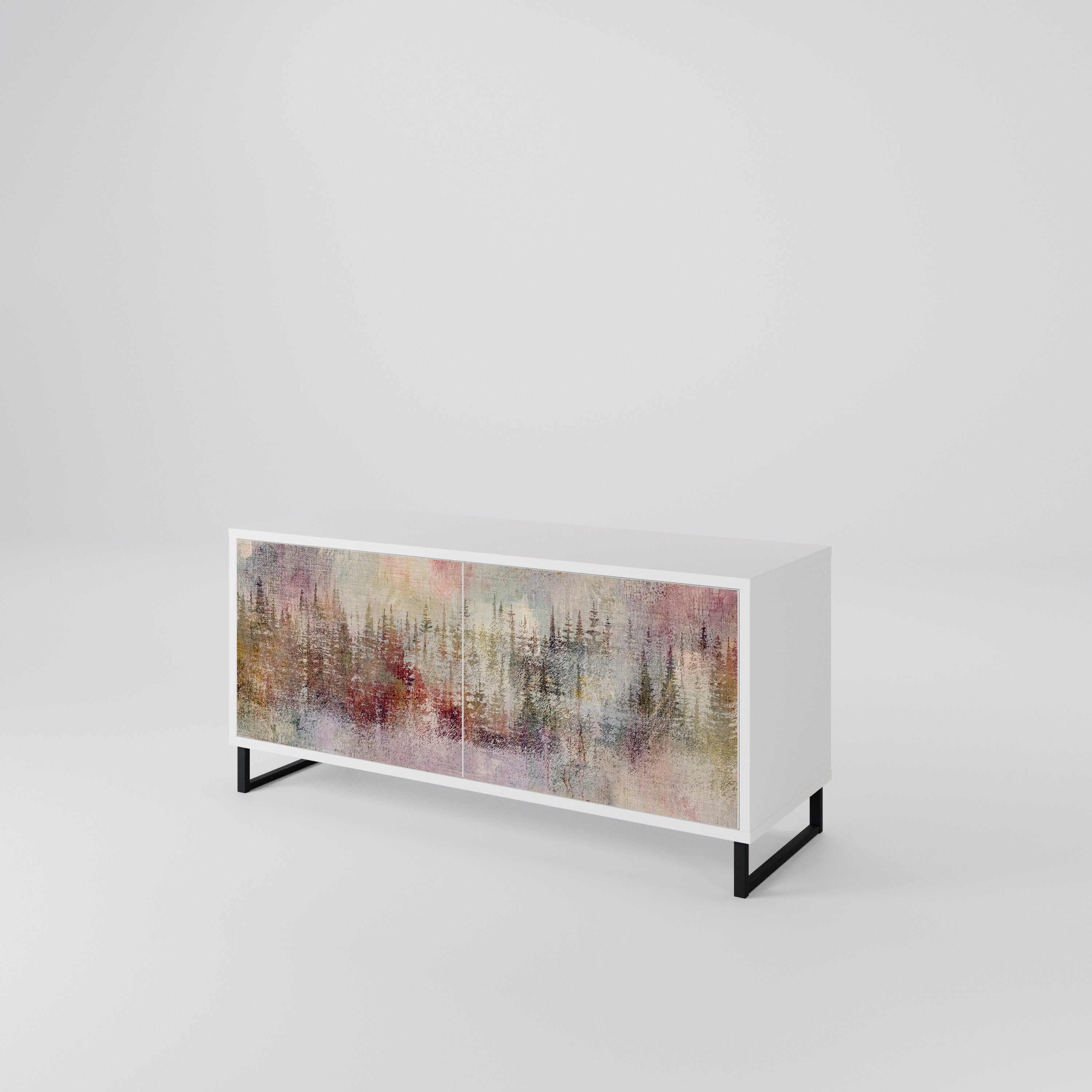 VEILED SUMMIT Mueble de TV Compacto de 2 puertas