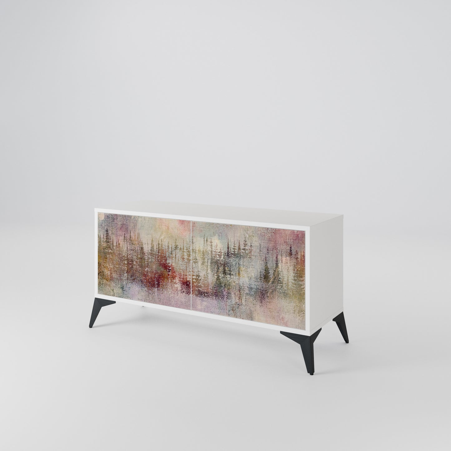 VEILED SUMMIT Mueble de TV Compacto de 2 puertas