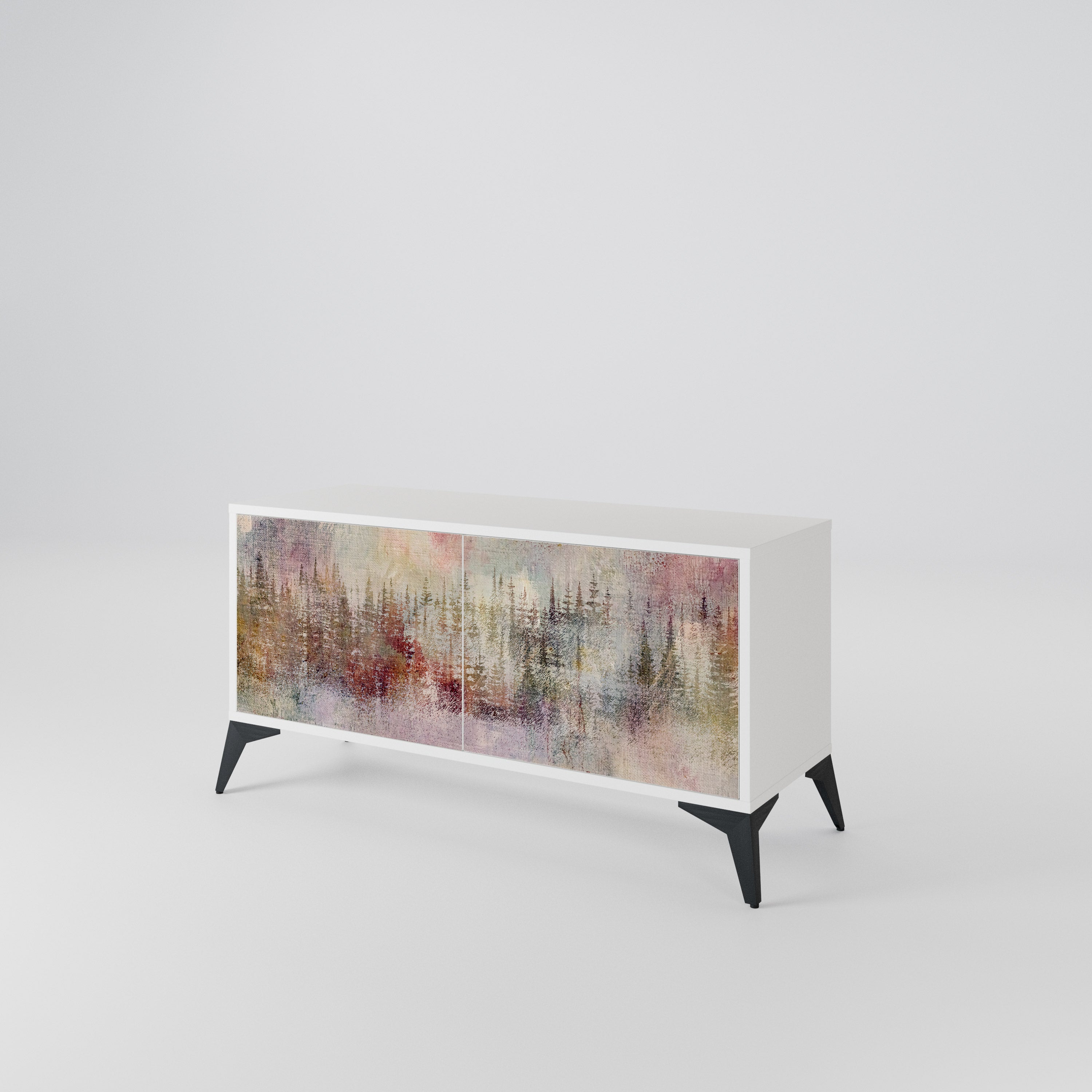 VEILED SUMMIT Mueble de TV Compacto de 2 puertas