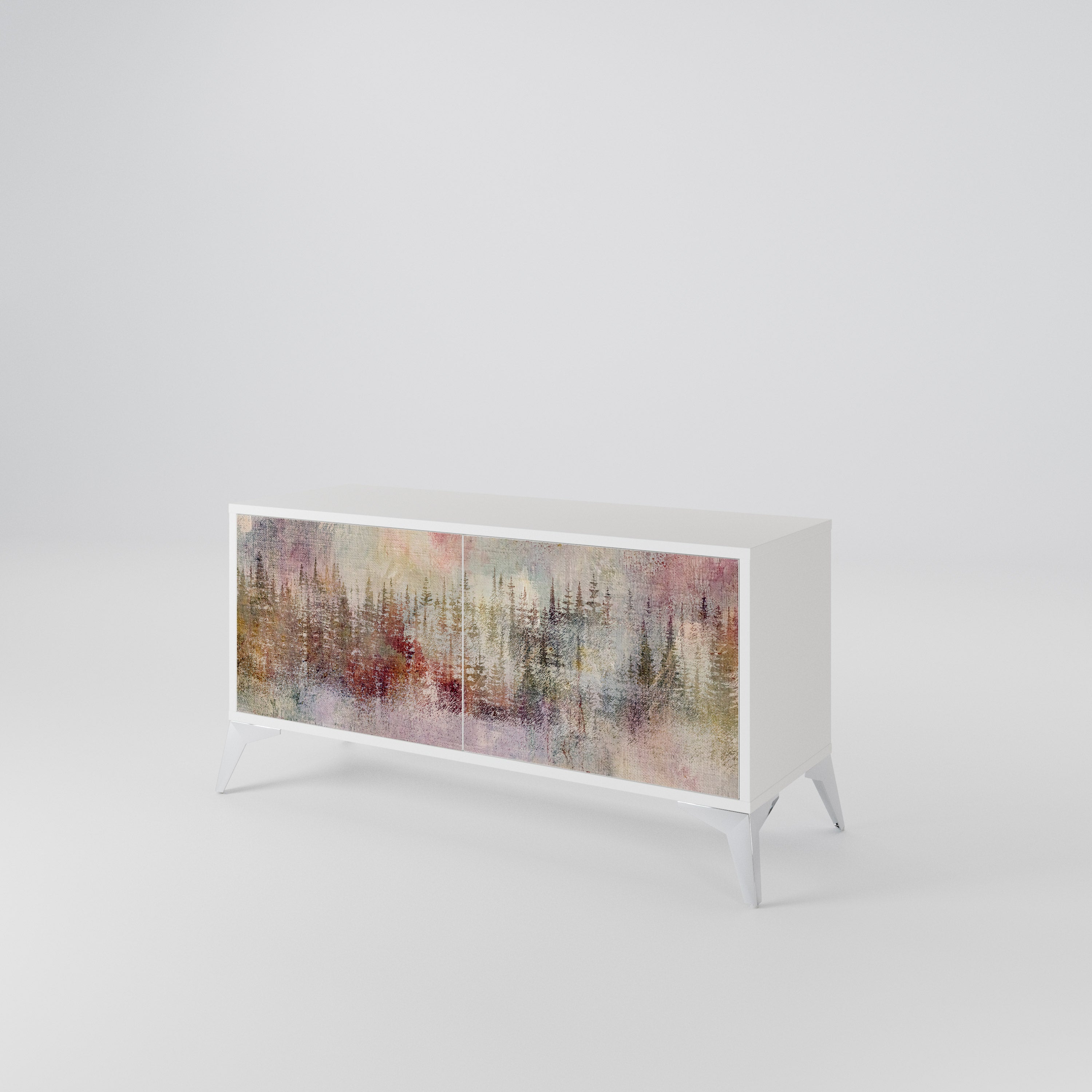 VEILED SUMMIT Mueble de TV Compacto de 2 puertas