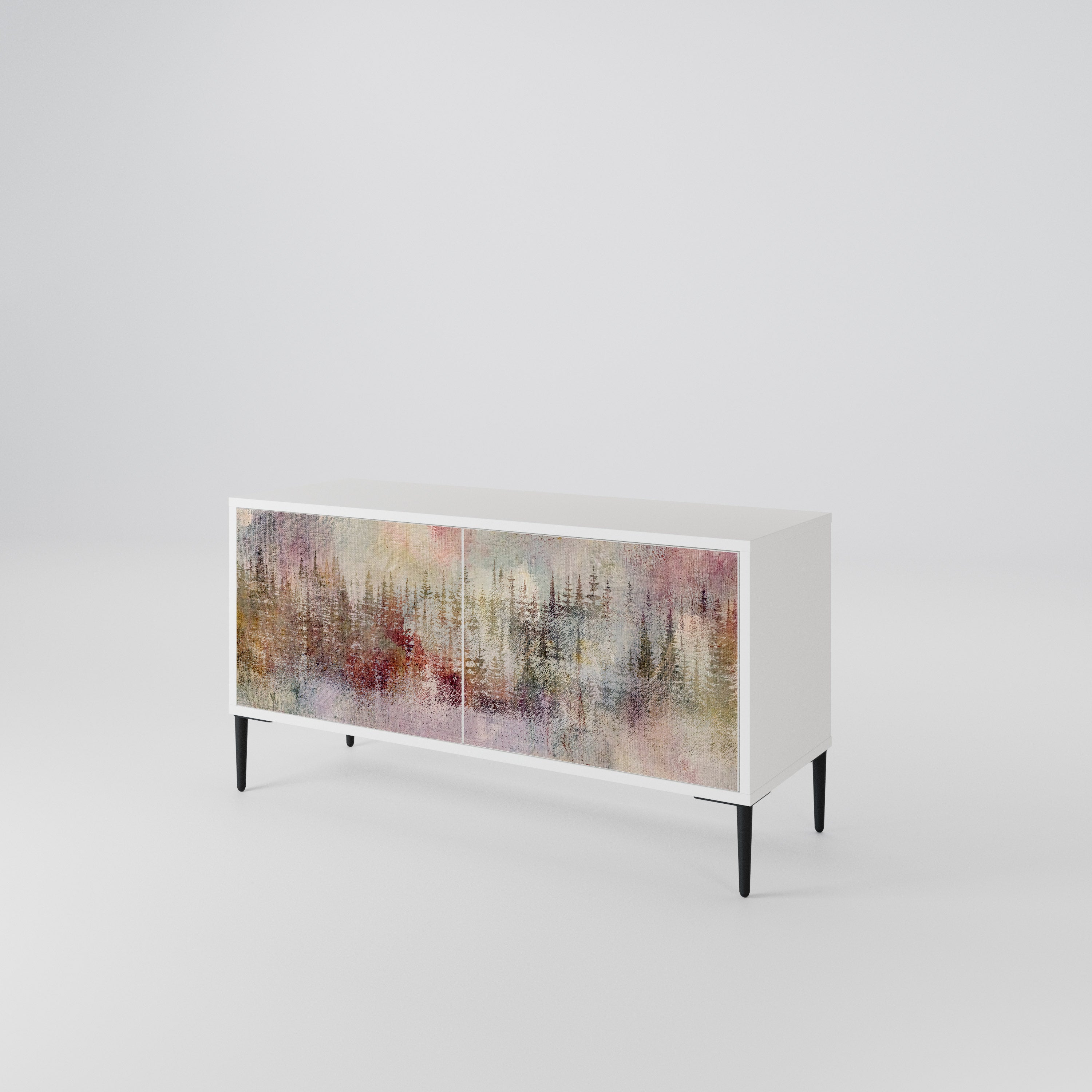 VEILED SUMMIT Mueble de TV Compacto de 2 puertas