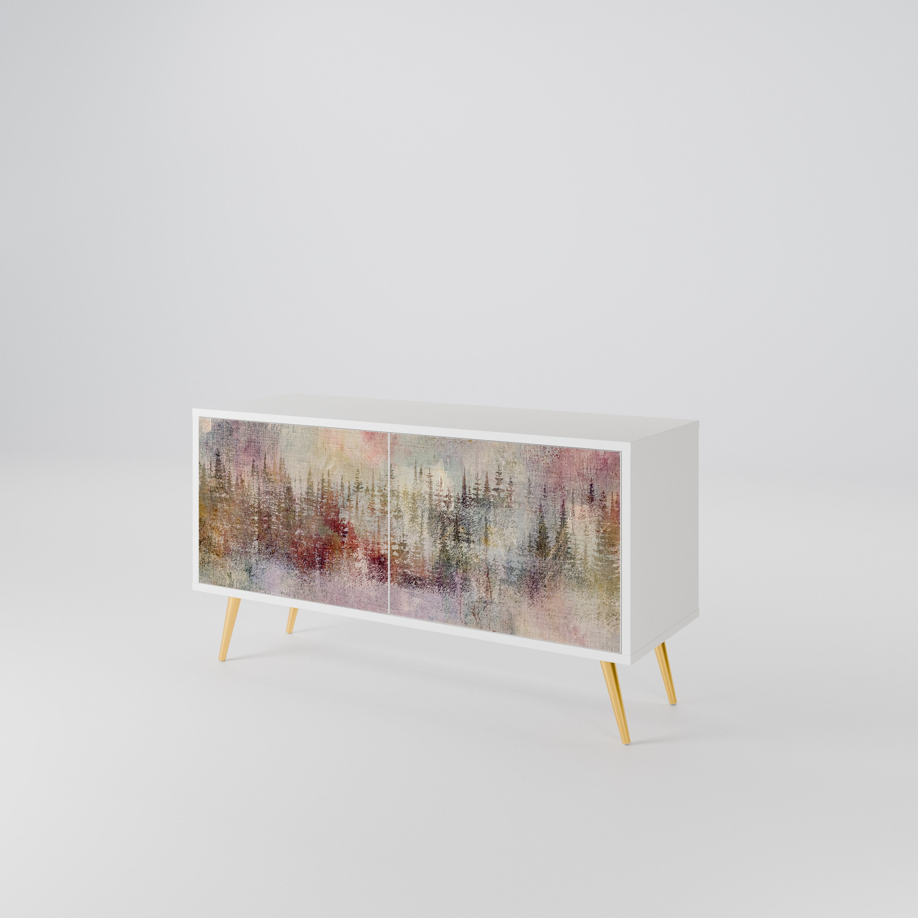 VEILED SUMMIT Mueble de TV Compacto de 2 puertas