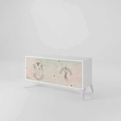 DELICATE BEAUTY Mueble de TV Compacto de 2 puertas