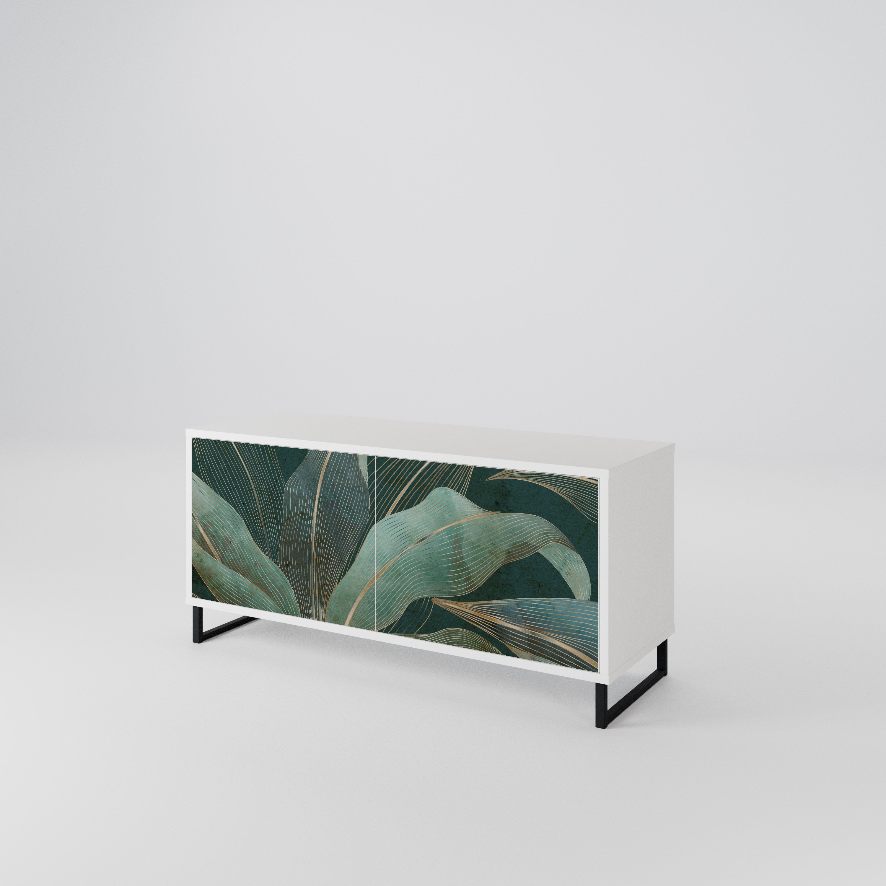 ROYAL GREEN Mueble de TV Compacto de 2 puertas