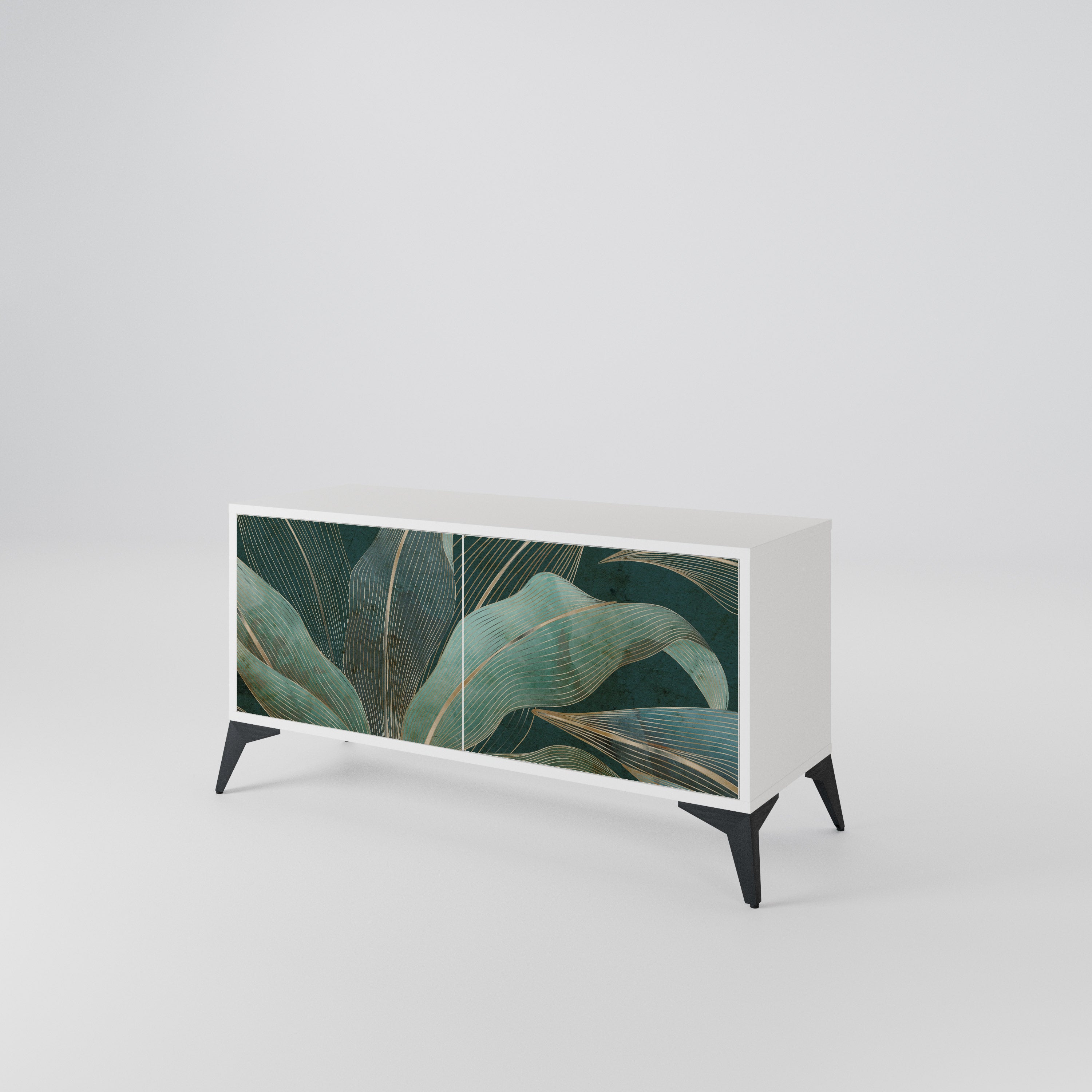 ROYAL GREEN Mueble de TV Compacto de 2 puertas