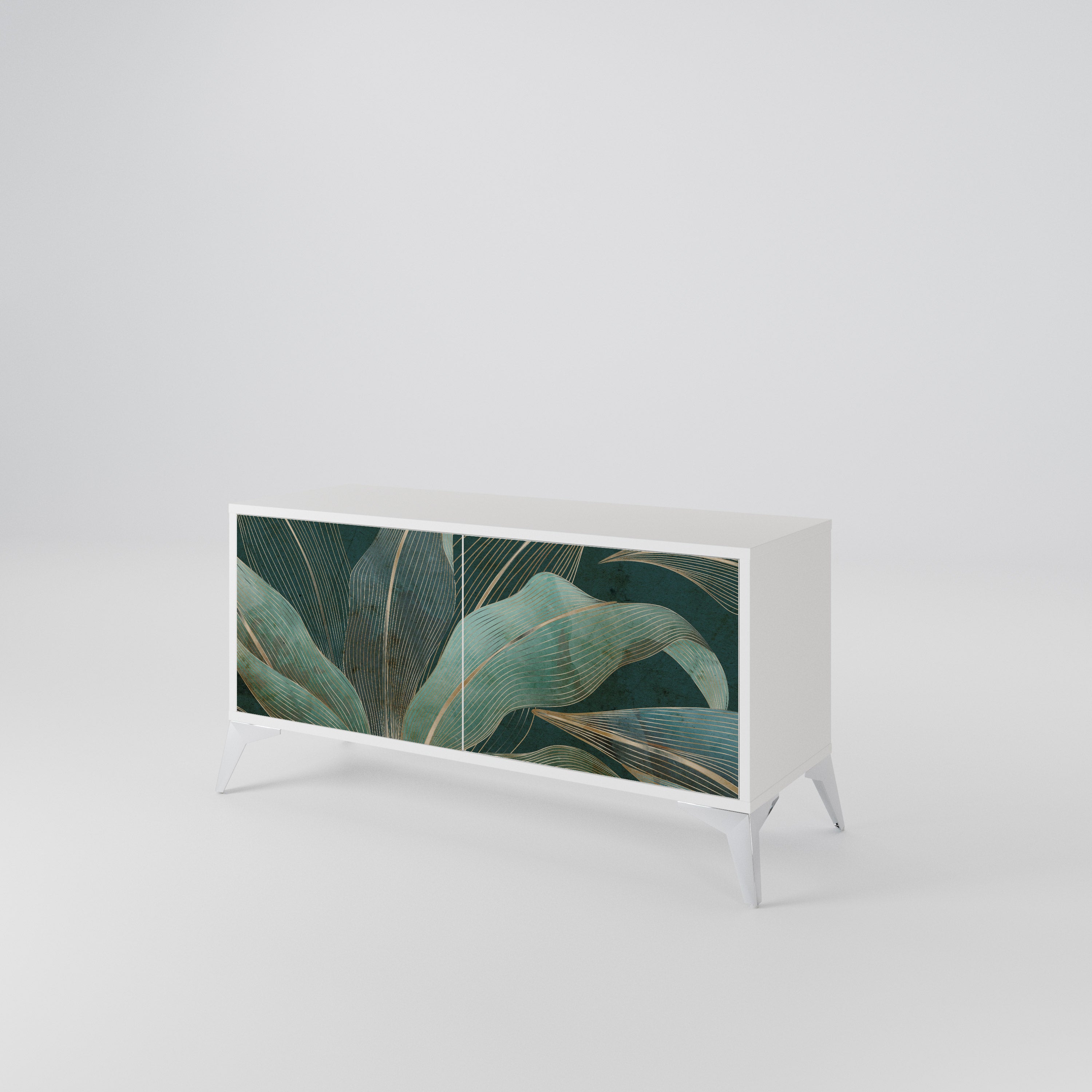 ROYAL GREEN Mueble de TV Compacto de 2 puertas