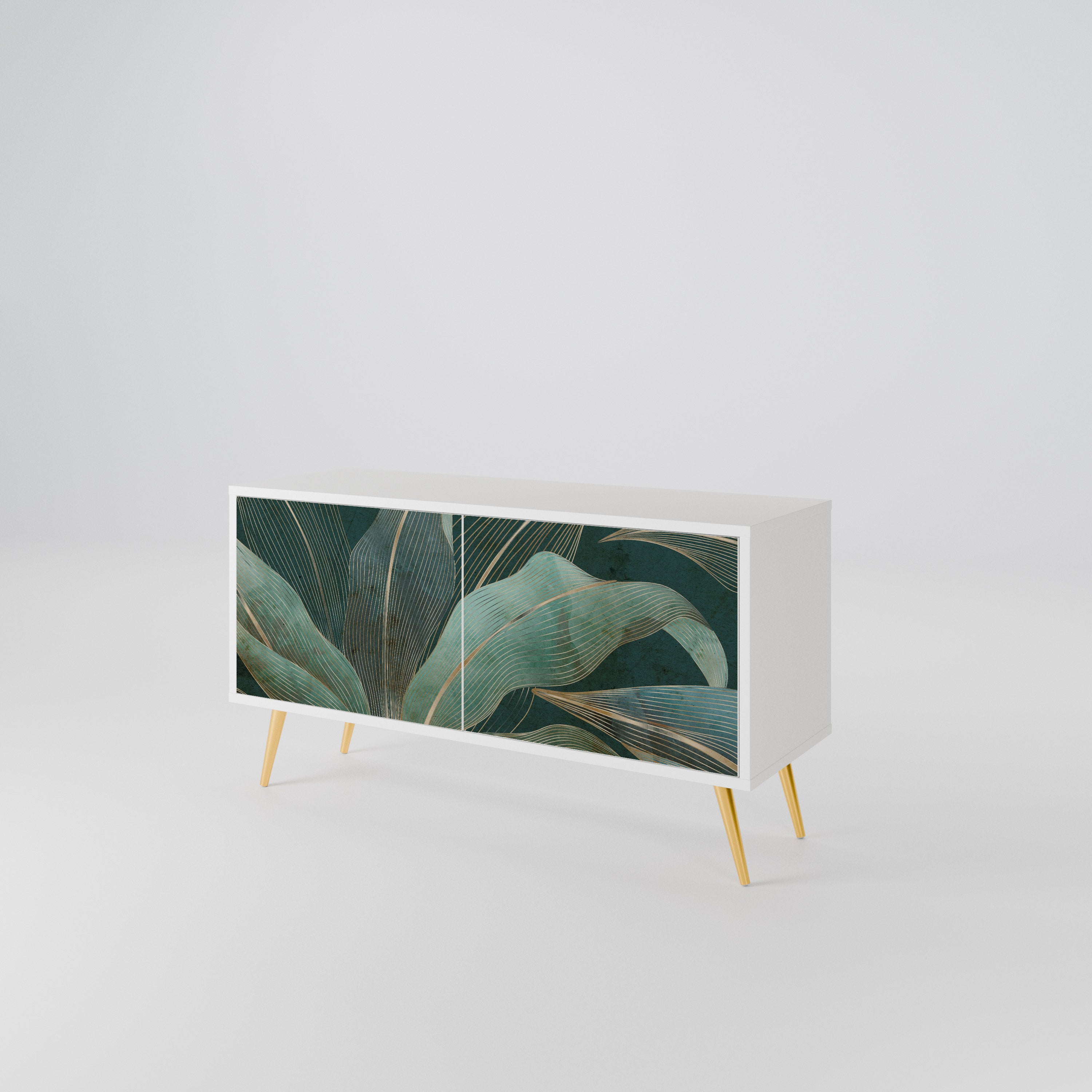 ROYAL GREEN Mueble de TV Compacto de 2 puertas