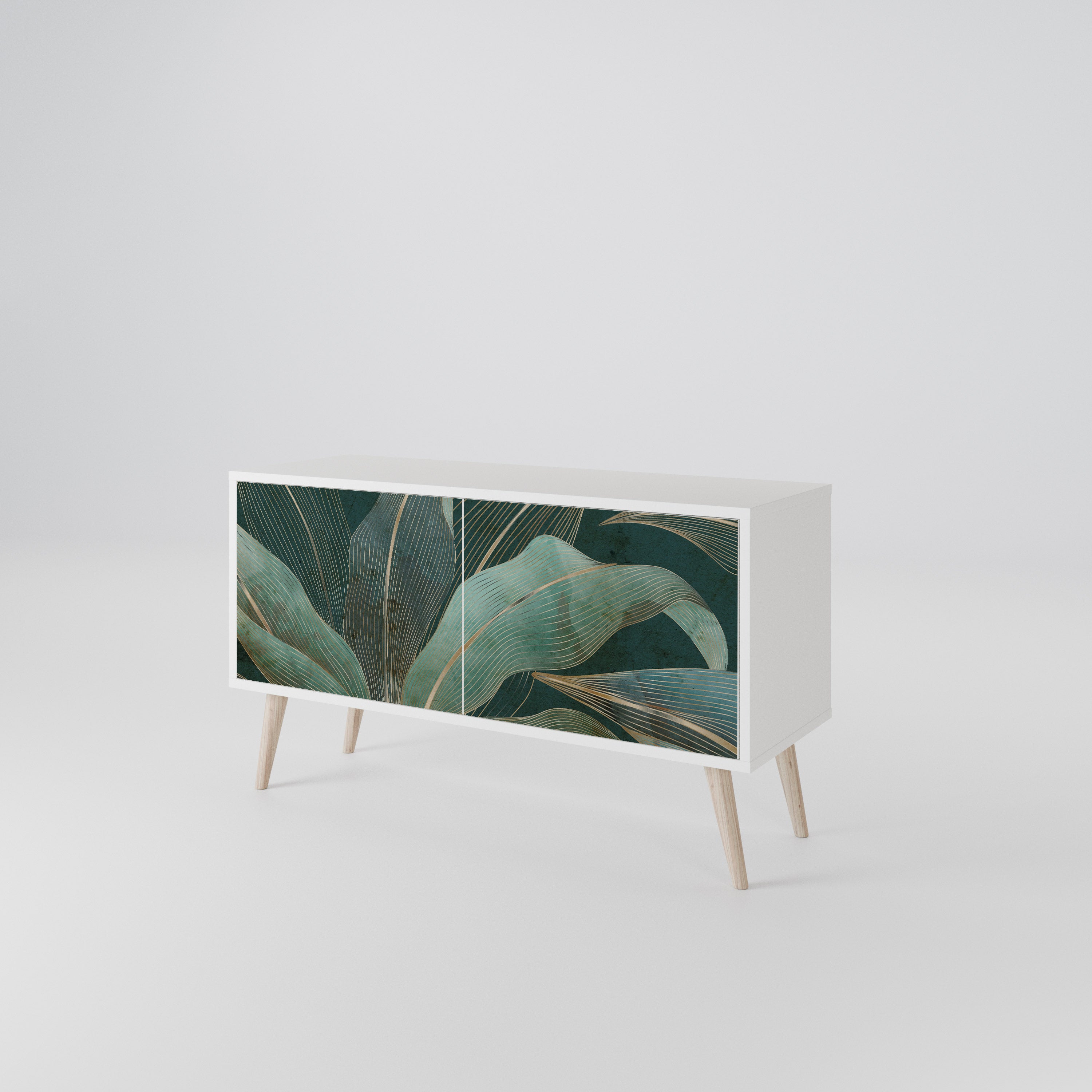 ROYAL GREEN Mueble de TV Compacto de 2 puertas