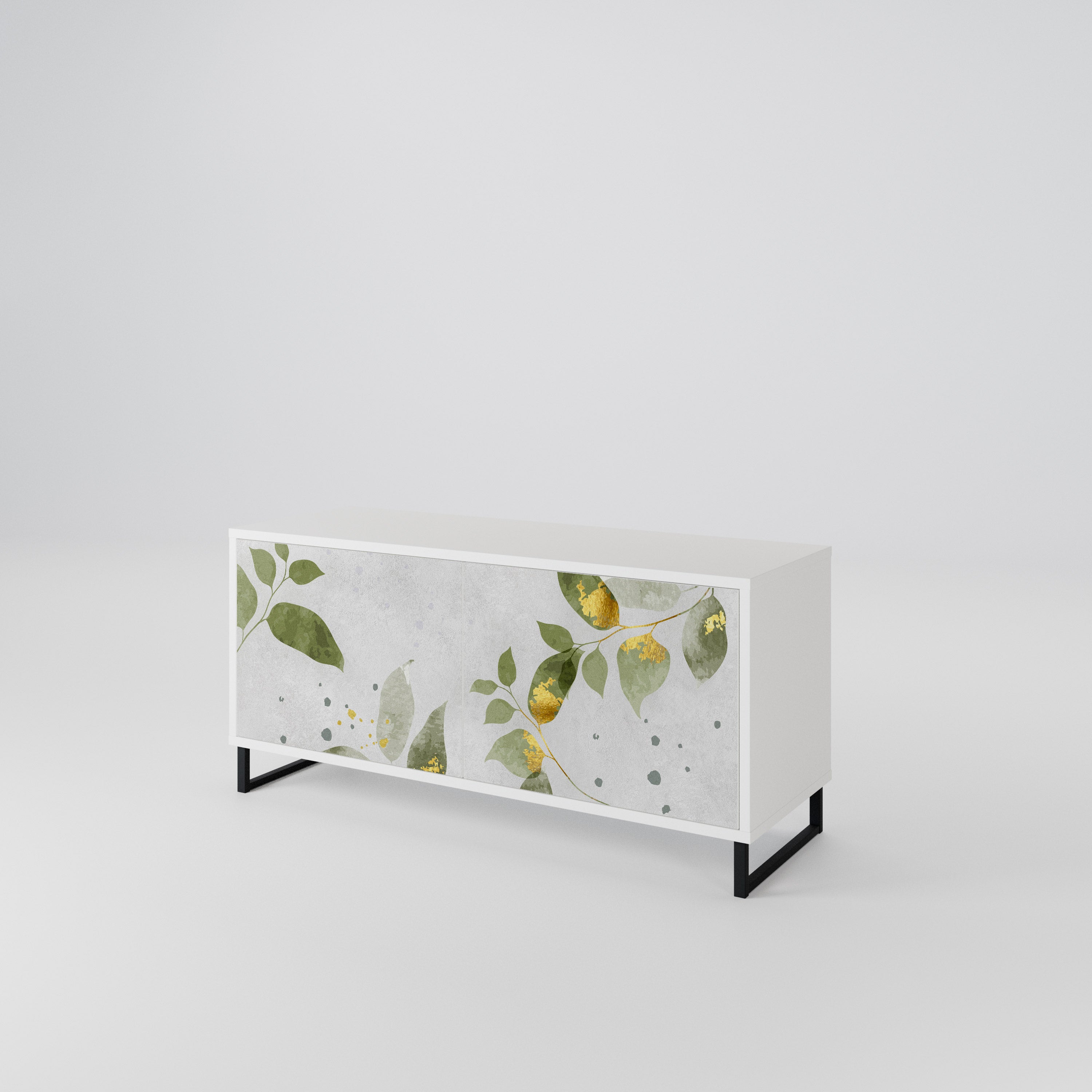 ELEGANT BOTANICS Mueble de TV Compacto de 2 puertas