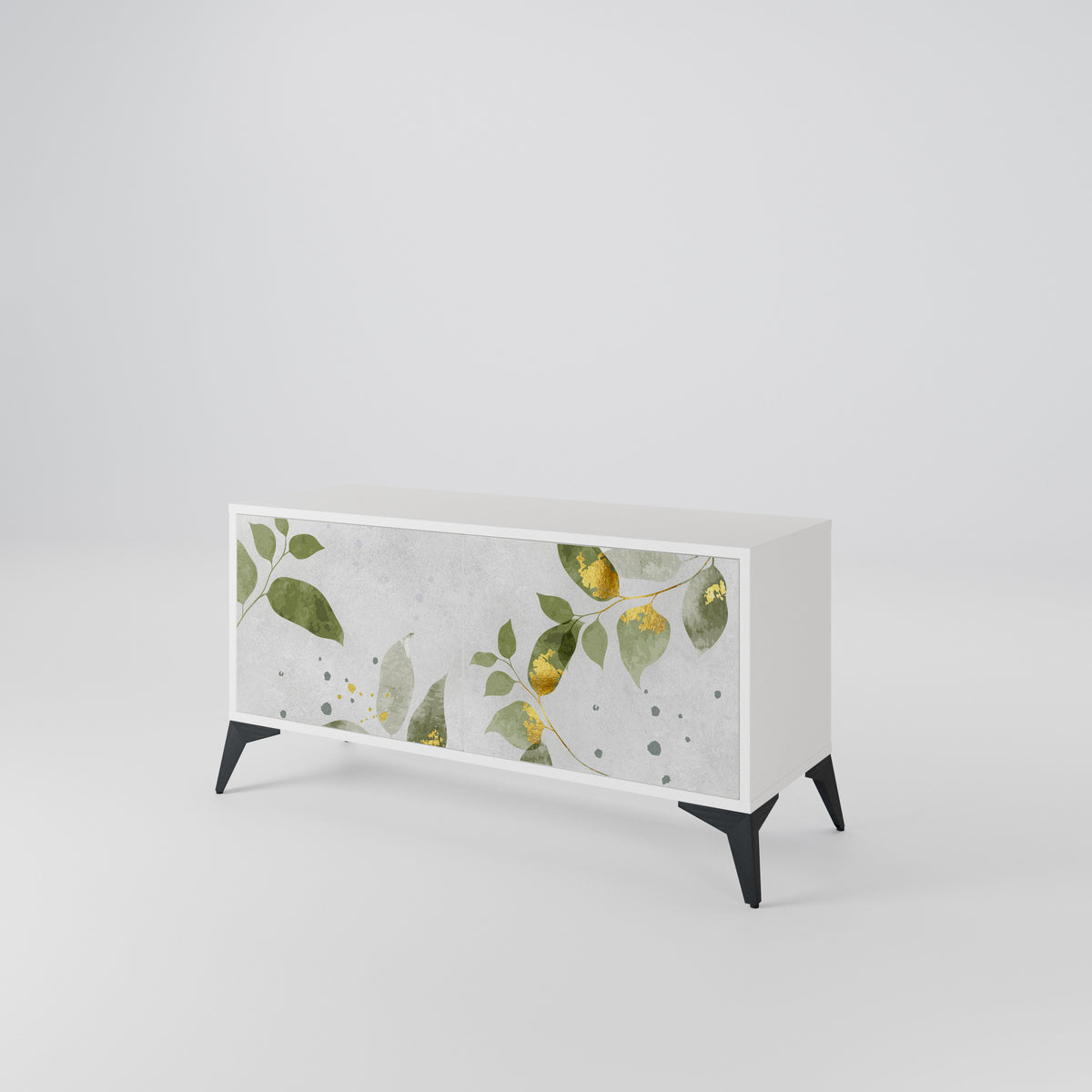 ELEGANT BOTANICS Mueble de TV Compacto de 2 puertas