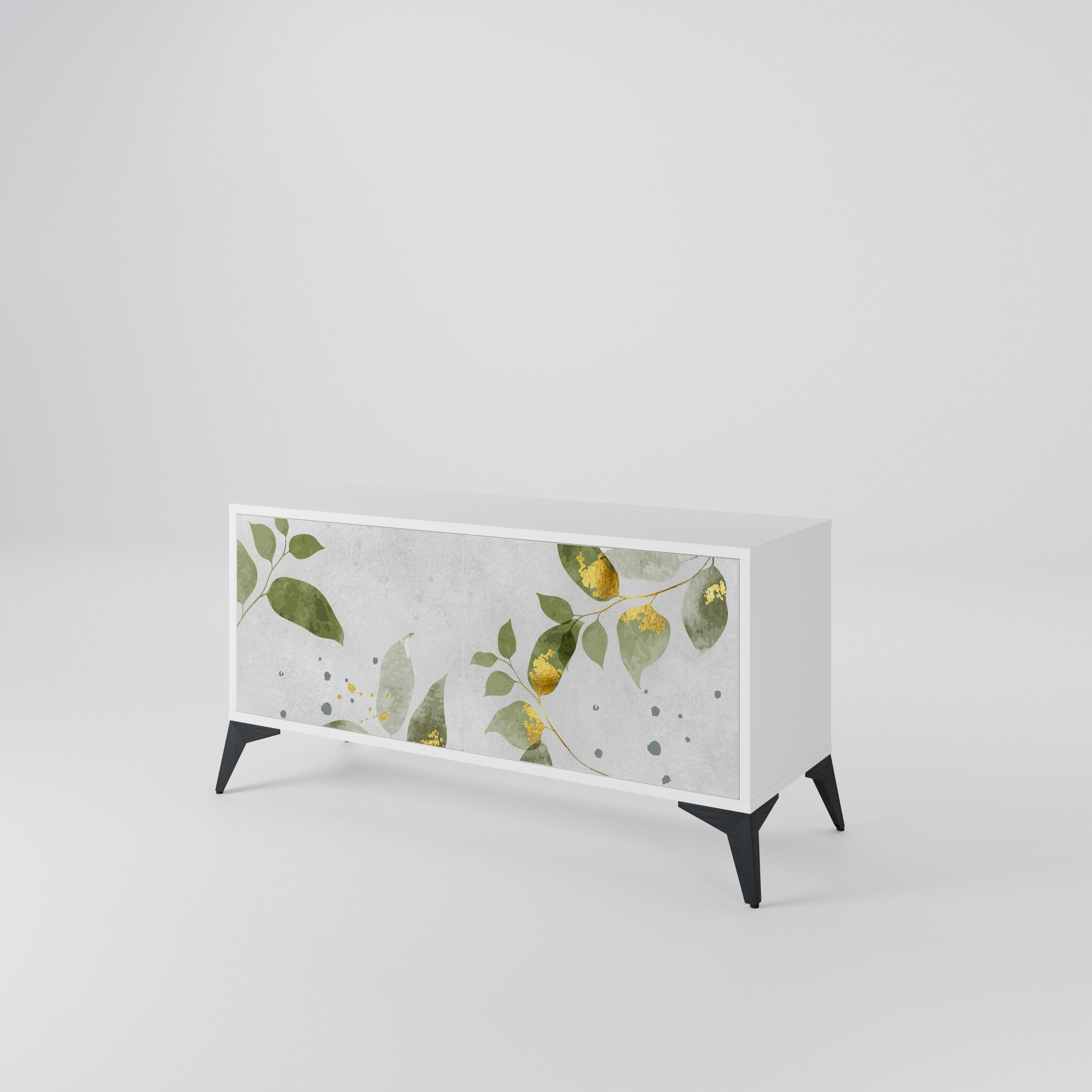 ELEGANT BOTANICS Mueble de TV Compacto de 2 puertas