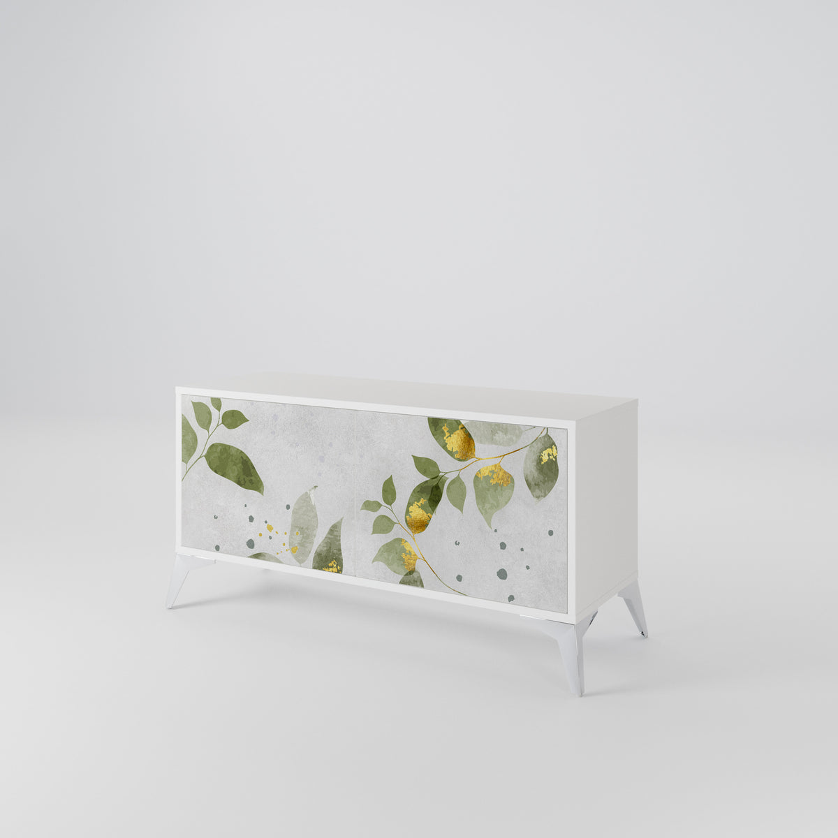 ELEGANT BOTANICS Mueble de TV Compacto de 2 puertas