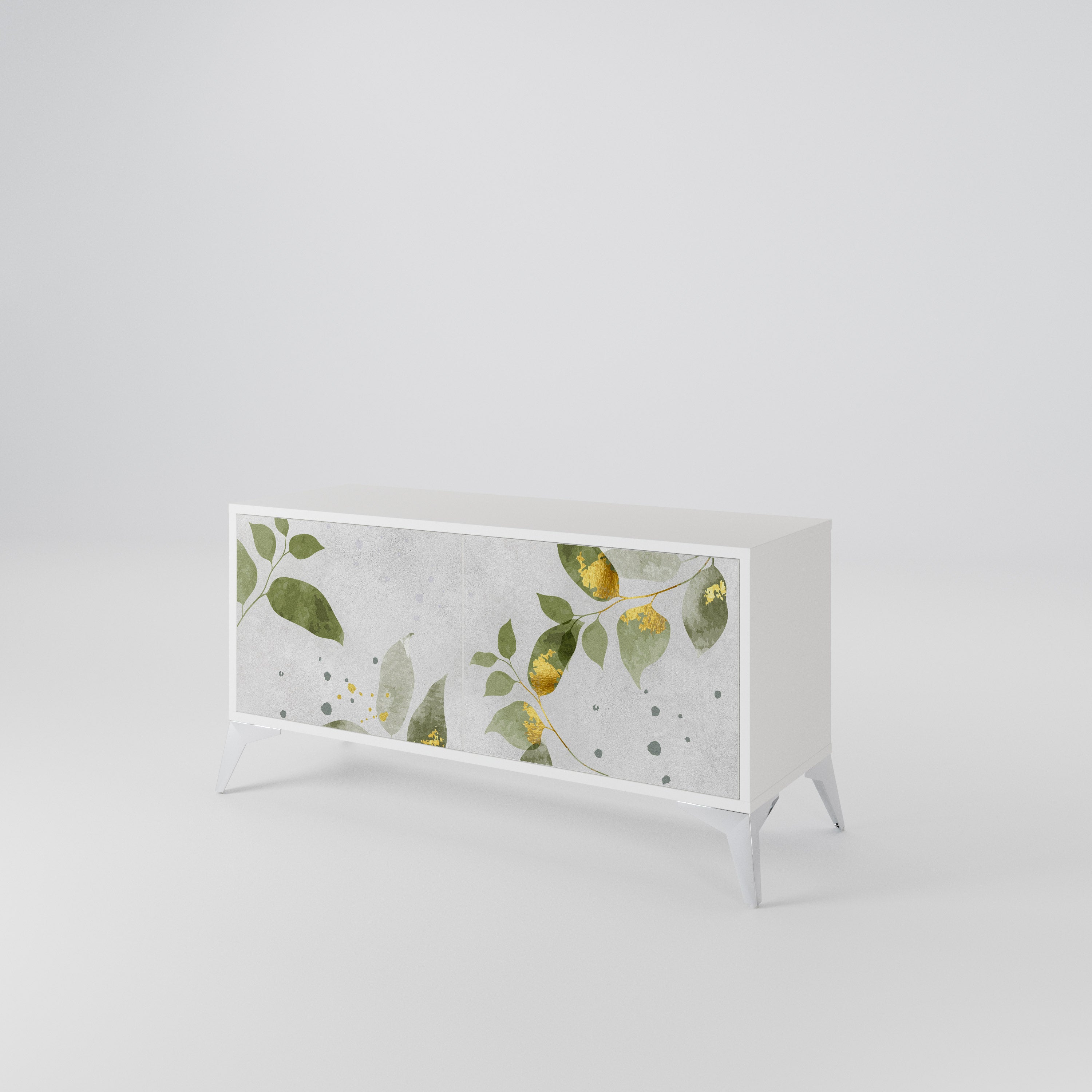 ELEGANT BOTANICS Mueble de TV Compacto de 2 puertas
