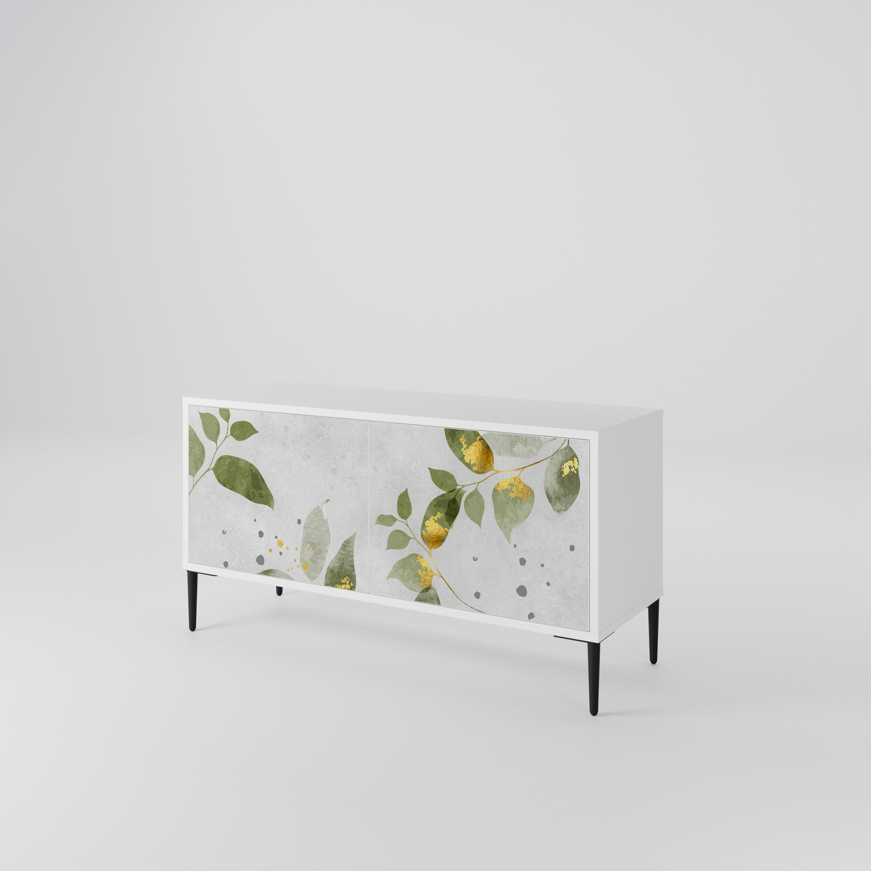 ELEGANT BOTANICS Mueble de TV Compacto de 2 puertas