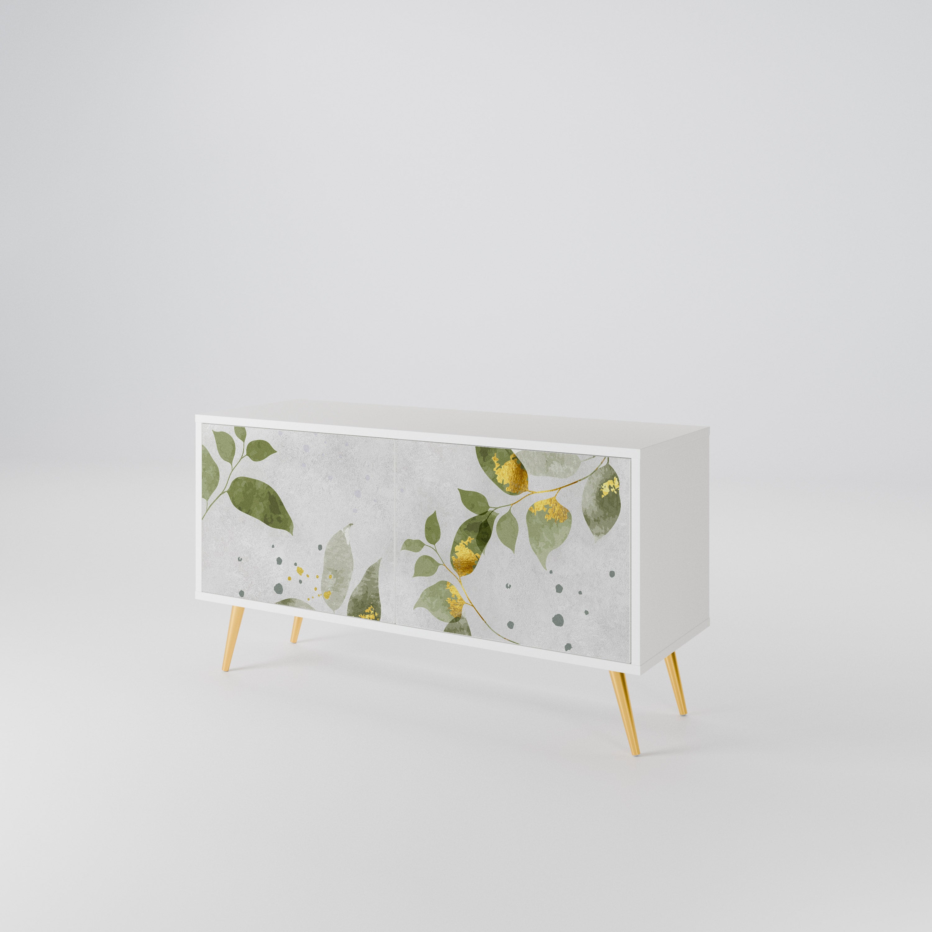 ELEGANT BOTANICS Mueble de TV Compacto de 2 puertas