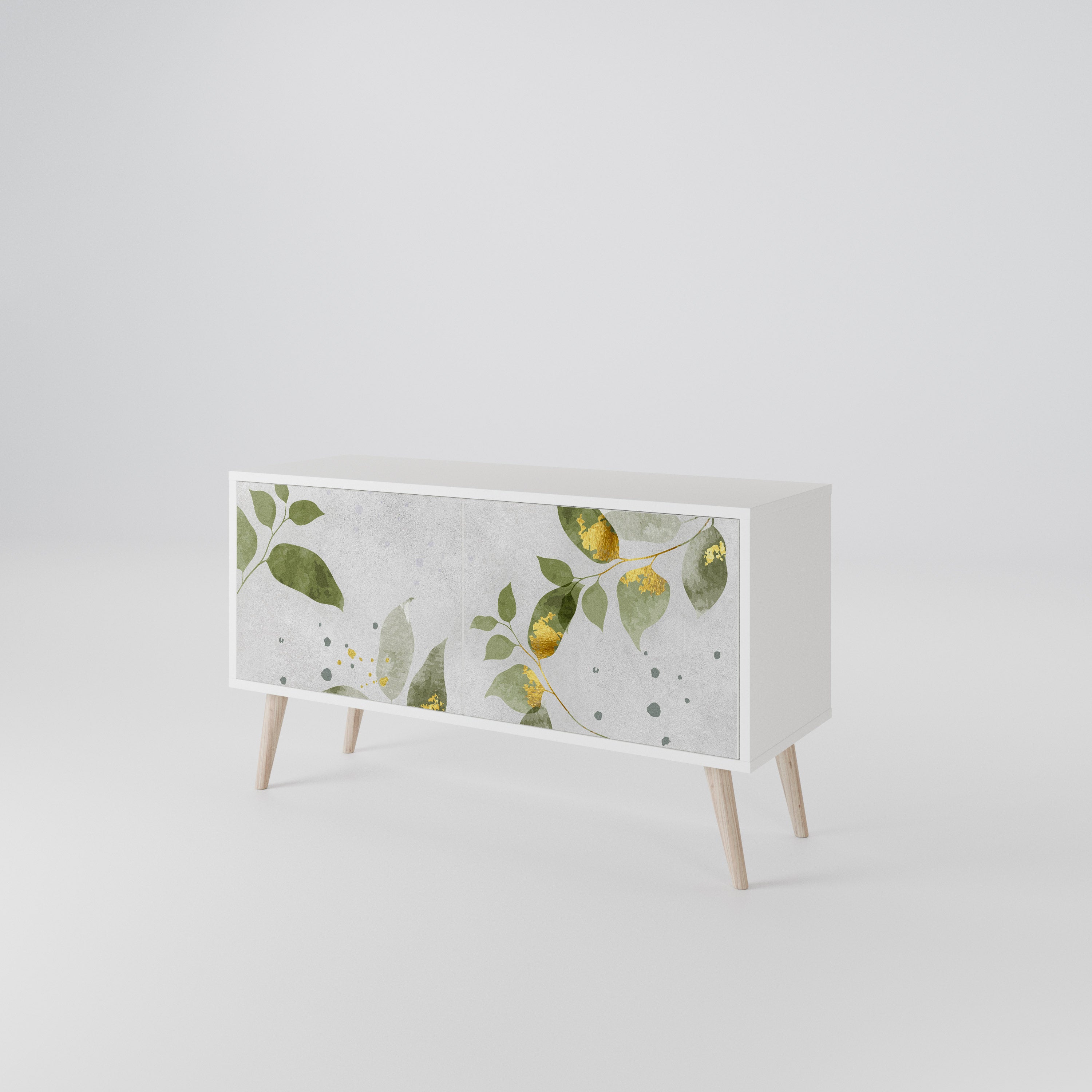 ELEGANT BOTANICS Mueble de TV Compacto de 2 puertas