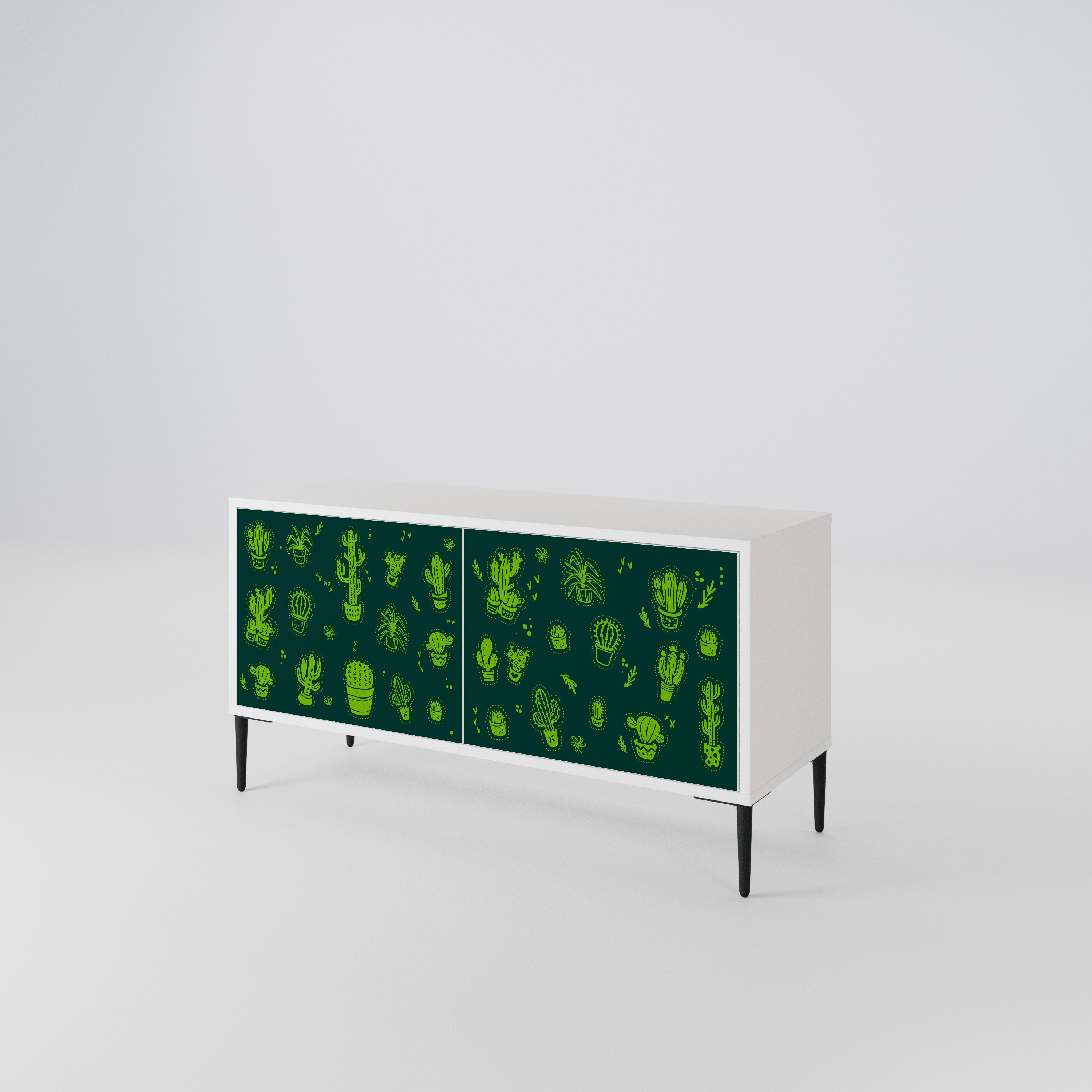 DESERT GREEN Mueble de TV Compacto de 2 puertas