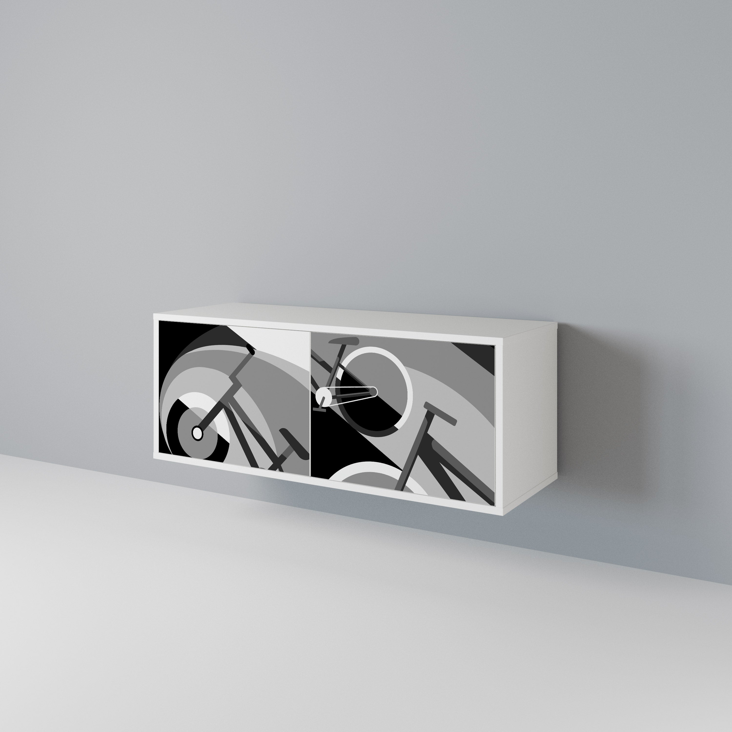 BIKE ENERGY Mueble de TV Compacto de 2 puertas