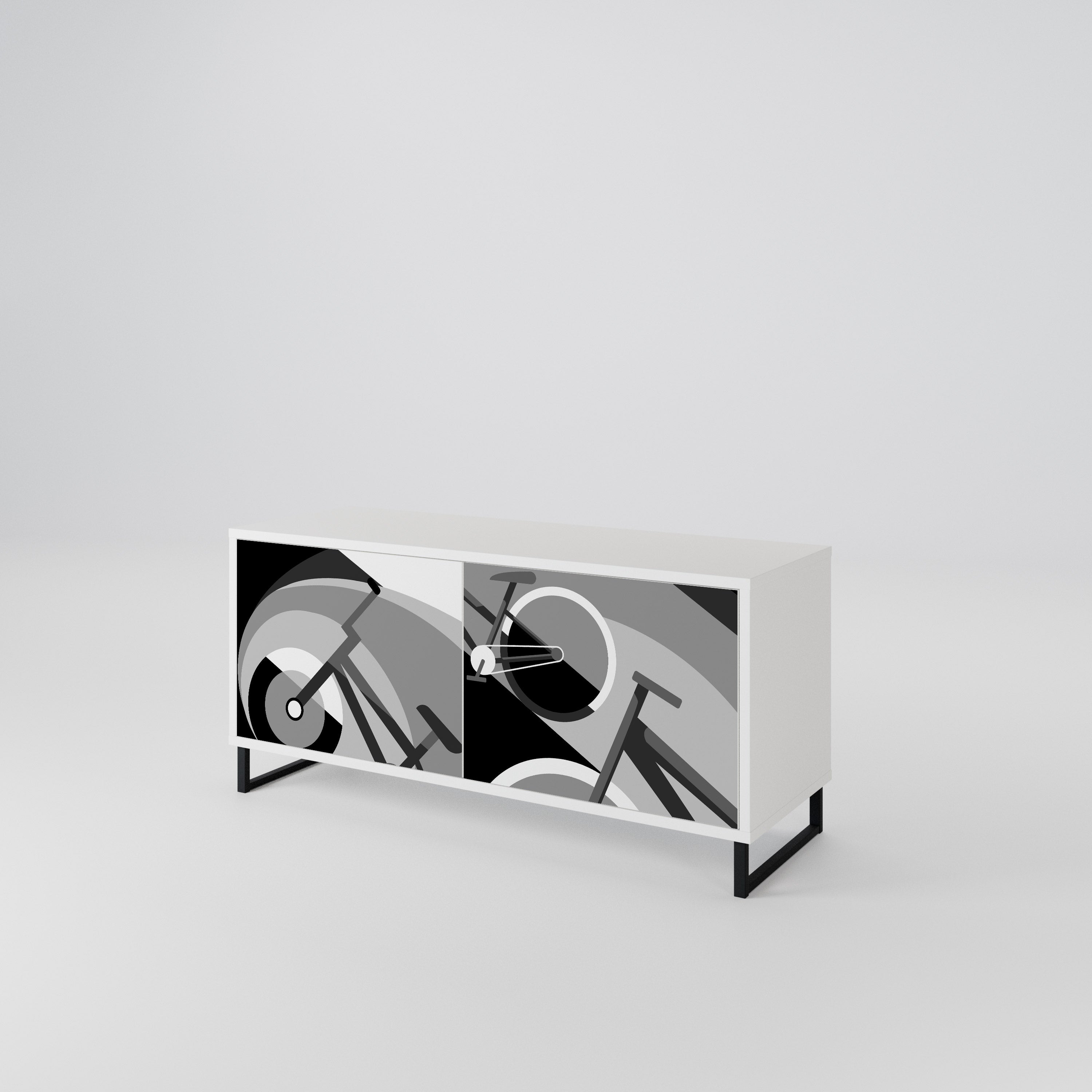 BIKE ENERGY Mueble de TV Compacto de 2 puertas