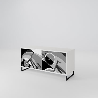 BIKE ENERGY Mueble de TV Compacto de 2 puertas