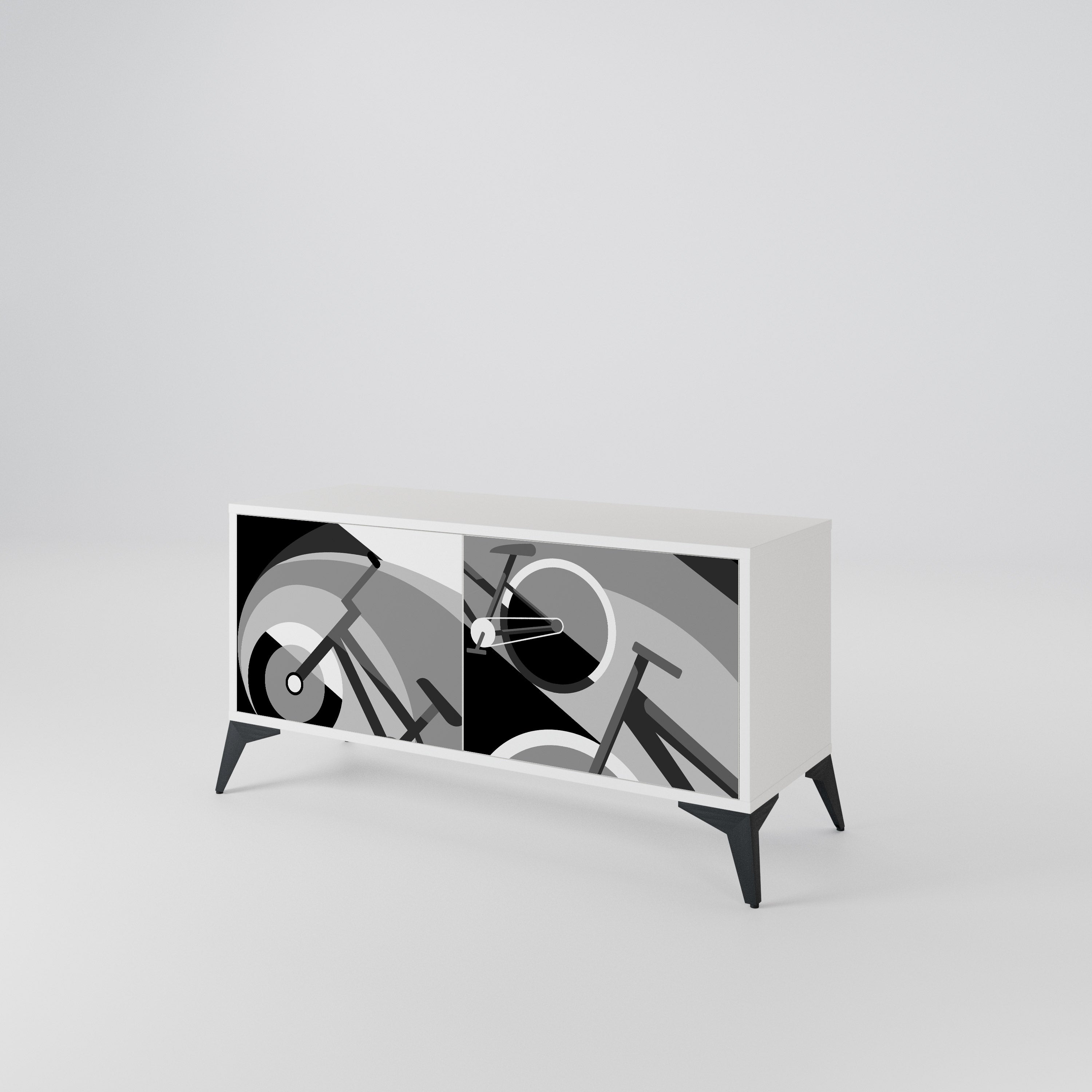 BIKE ENERGY Mueble de TV Compacto de 2 puertas