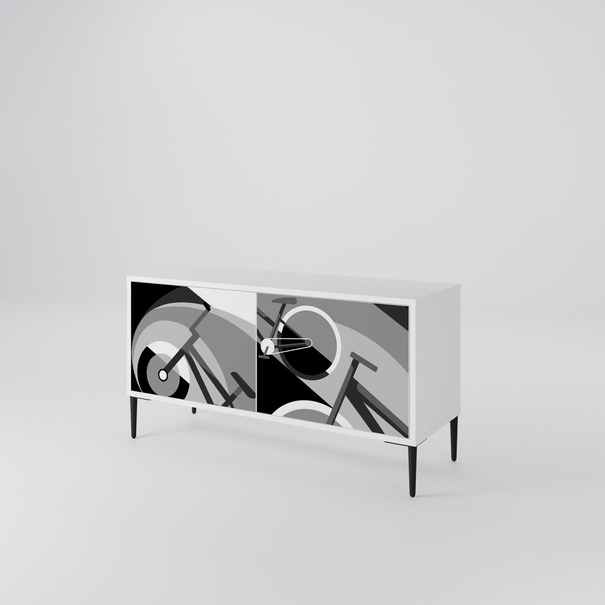 BIKE ENERGY Mueble de TV Compacto de 2 puertas