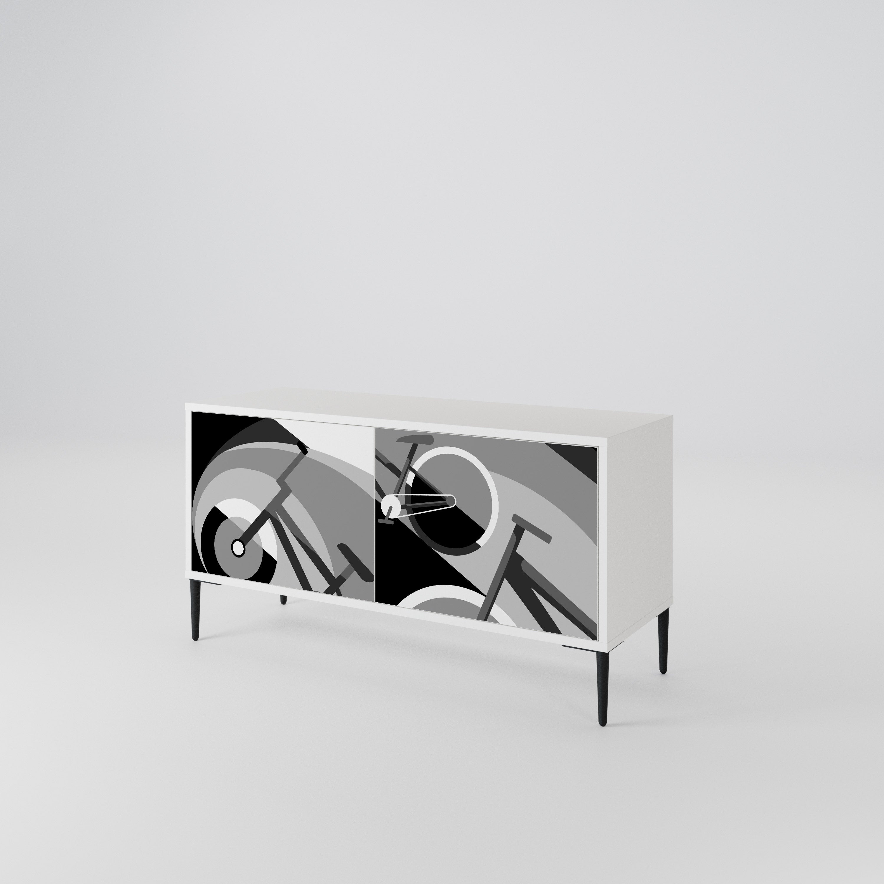 BIKE ENERGY Mueble de TV Compacto de 2 puertas