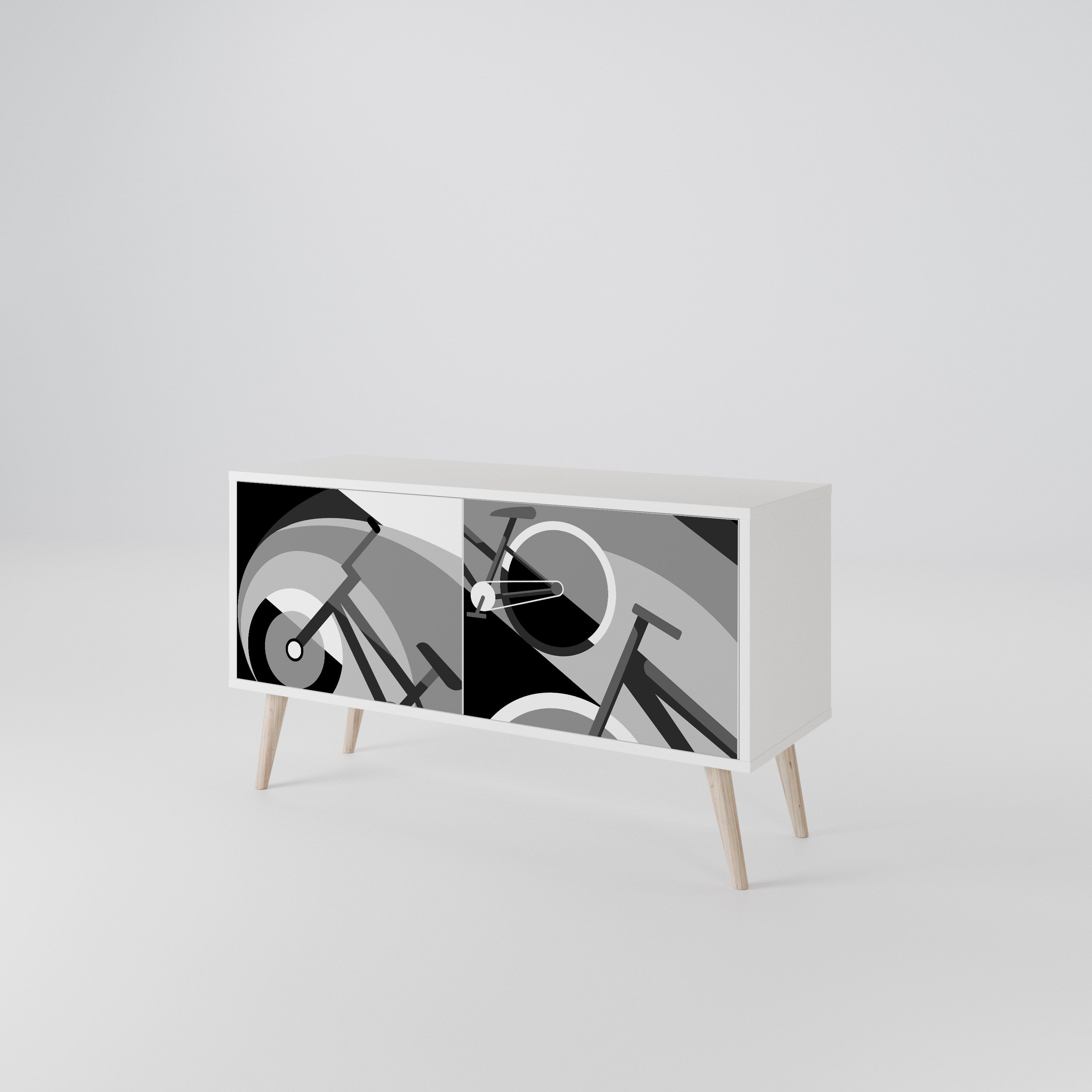 BIKE ENERGY Mueble de TV Compacto de 2 puertas