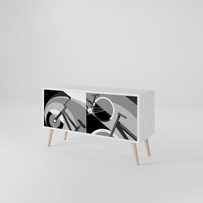 BIKE ENERGY Mueble de TV Compacto de 2 puertas