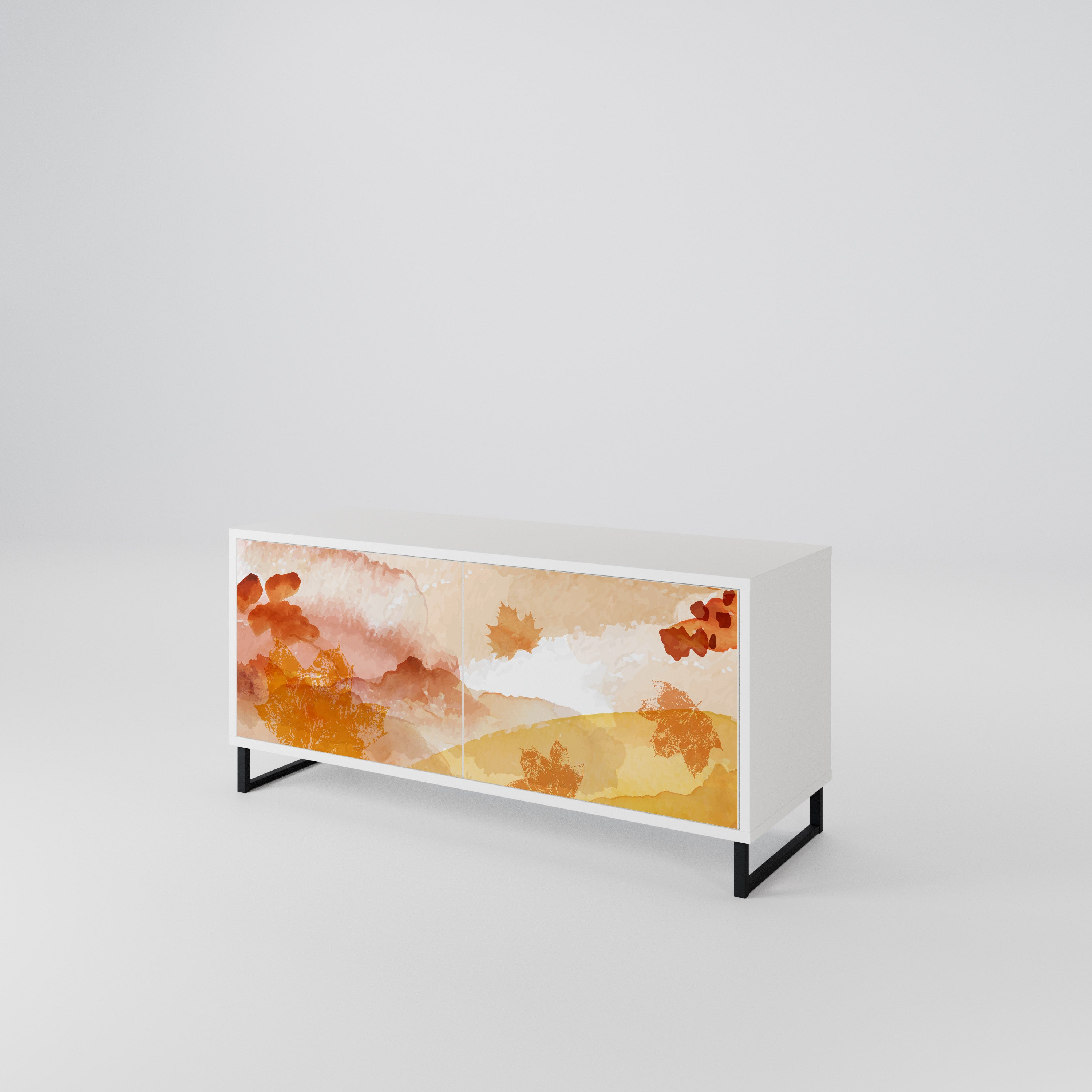 TRACES OF AUTUMN Mueble de TV Compacto de 2 puertas