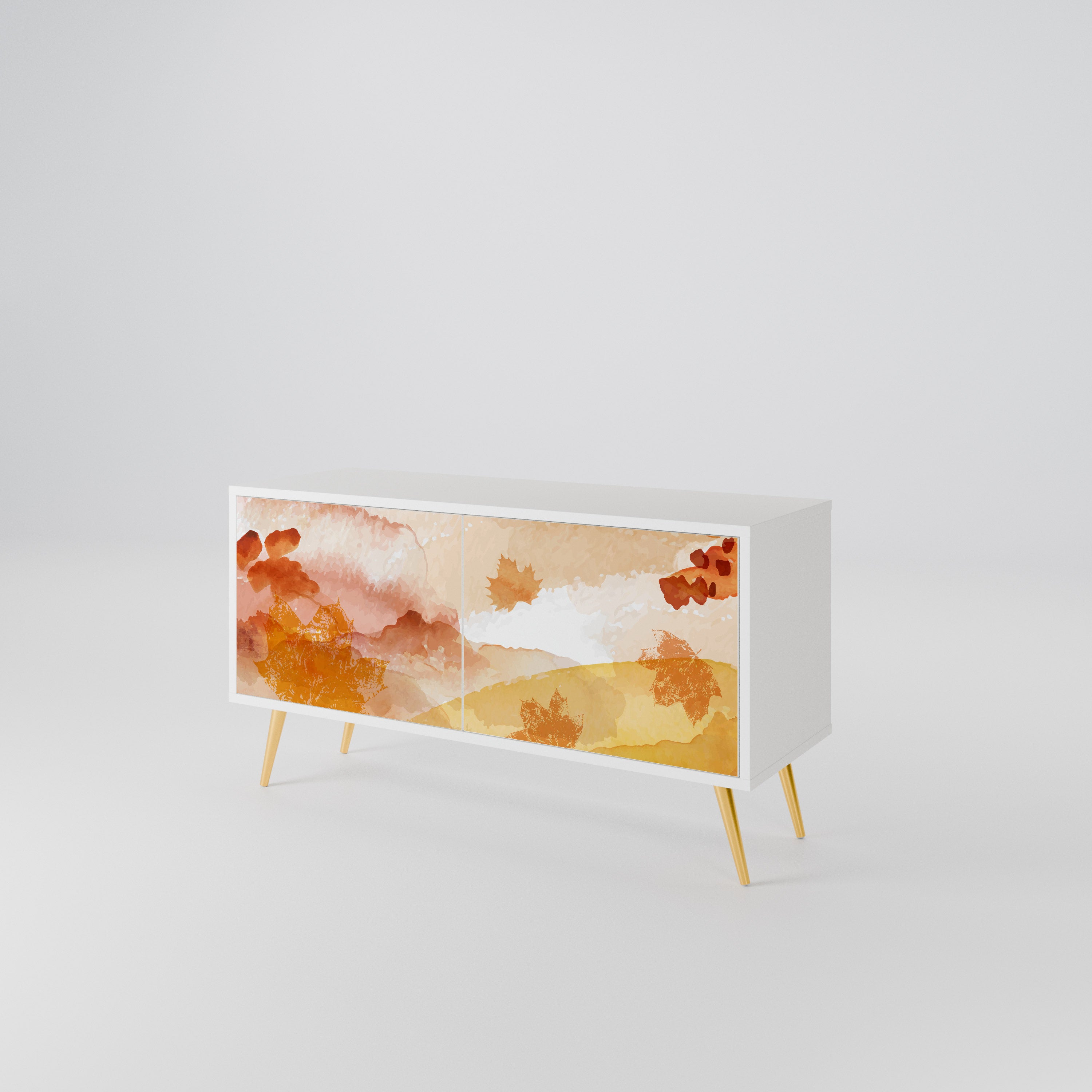 TRACES OF AUTUMN Mueble de TV Compacto de 2 puertas